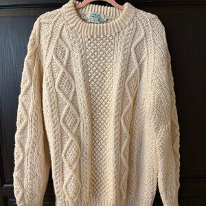 DONEGAL TRADITION 100% WOOL MERINO SWEATER - MADE IN IRELAND